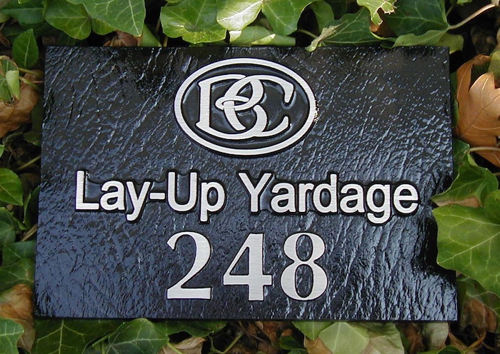 cast bronze yardage marker