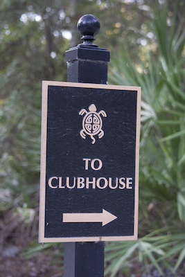 Cast bronze directional sign