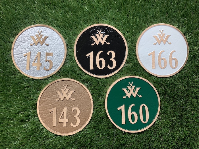 cast bronze yardage markers