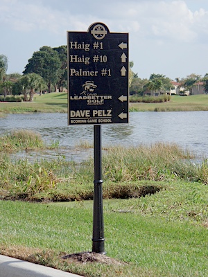 cast bronze directional sign