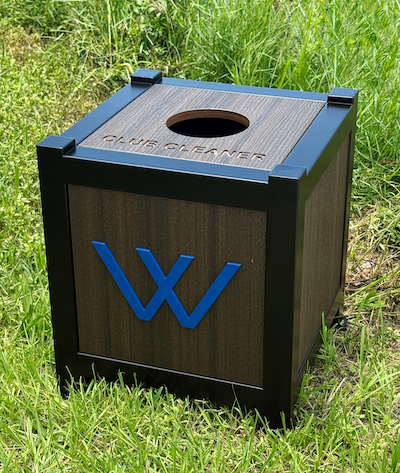 Club cleaner with blue w logo