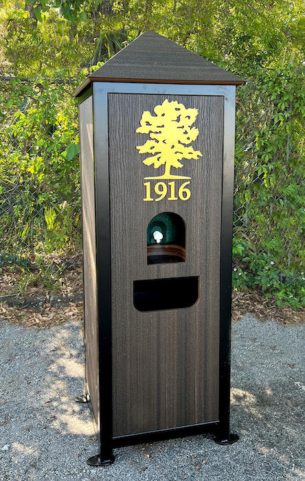 water cooler with gold course logo